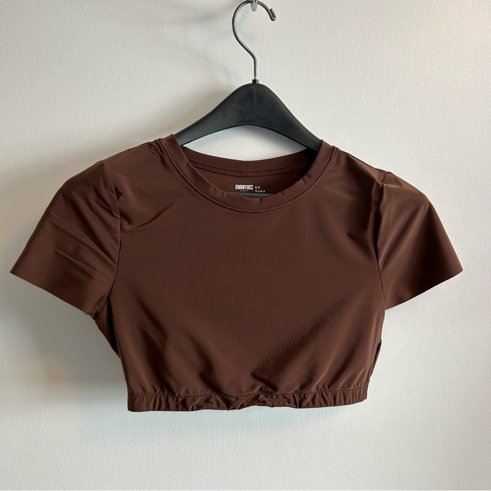 Smoothez by aerie brown crop top